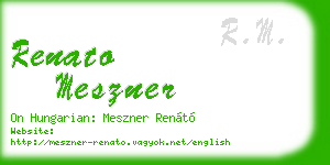 renato meszner business card