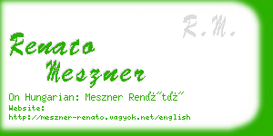 renato meszner business card